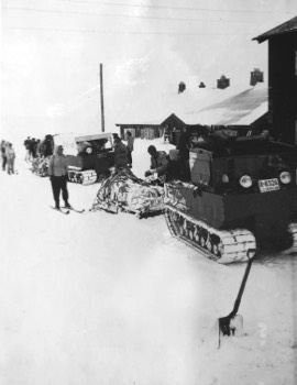  To Fagerheim with a tracked car in winter.  