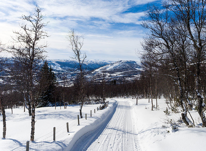  Seterveien and ski slopes in the immediate vicinity. 
