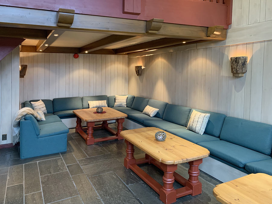  Many seating in the main living room, which also has a loft. 