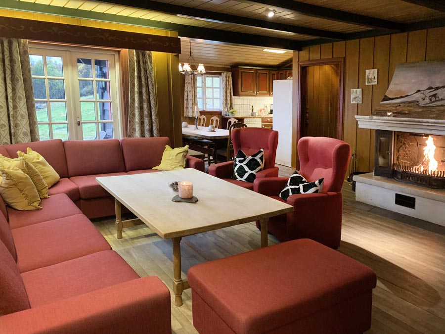  Living room with fireplace 