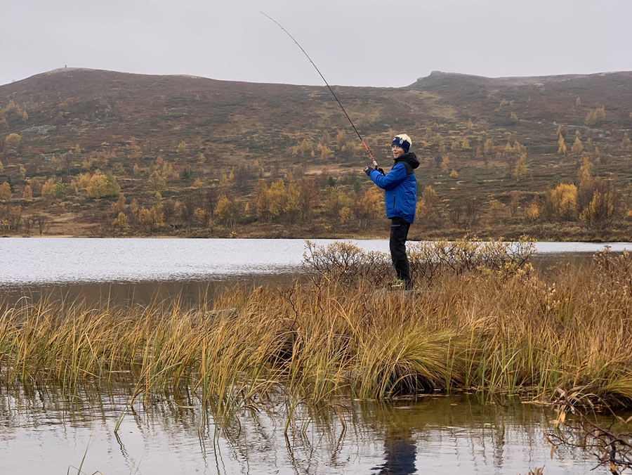 Budalsvatnet is full of fish.    Budalsvatnet is full of fish.
